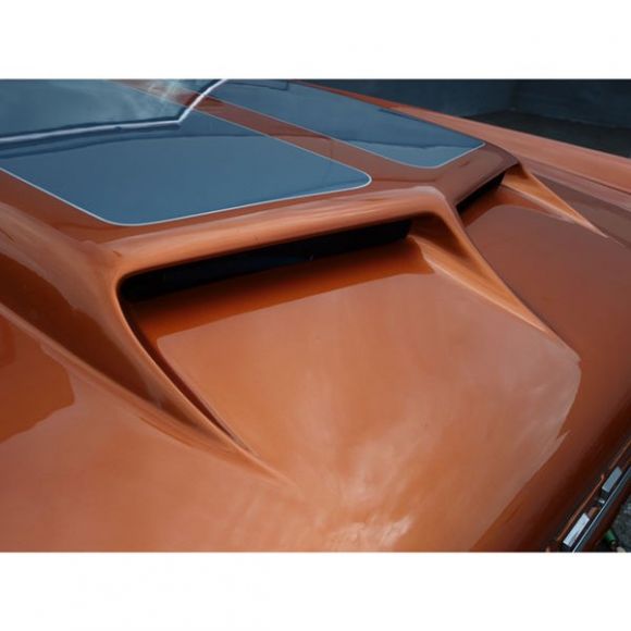 What are the dimensions of the scoop on this hood?  I'm trying to determine if my EFI setup will fit under it.  Thanks!