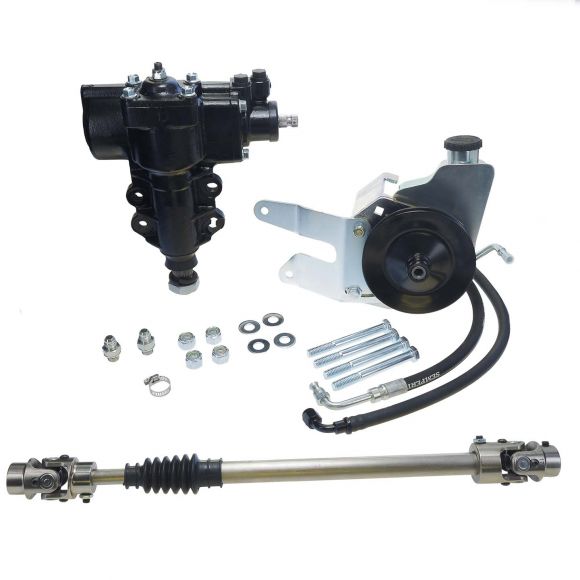 Is the lower shaft that comes with the kit an adjustable shaft?  I will have a 2.5 suspension lift and a 1 BL with a new Ididit tilt column. Thanks