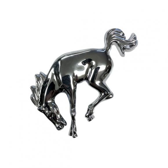 Chrome Sport Bucking Bronco Emblem | Adhesive Back | 3-in x 3.5-in Questions & Answers