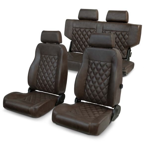 Caballo Seats Kit | Front & Rear | Diamond Dark Saddle | 66-77 Ford Bronco Questions & Answers