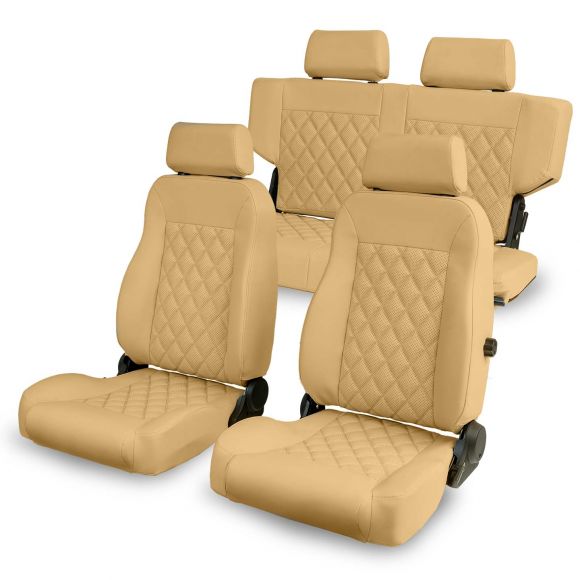 Caballo Seats Kit | Front & Rear | Diamond Cashew | 66-77 Ford Bronco Questions & Answers