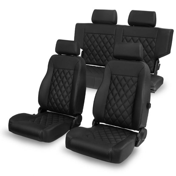 Caballo Seats Kit | Front & Rear | Diamond Black | 66-77 Ford Bronco Questions & Answers