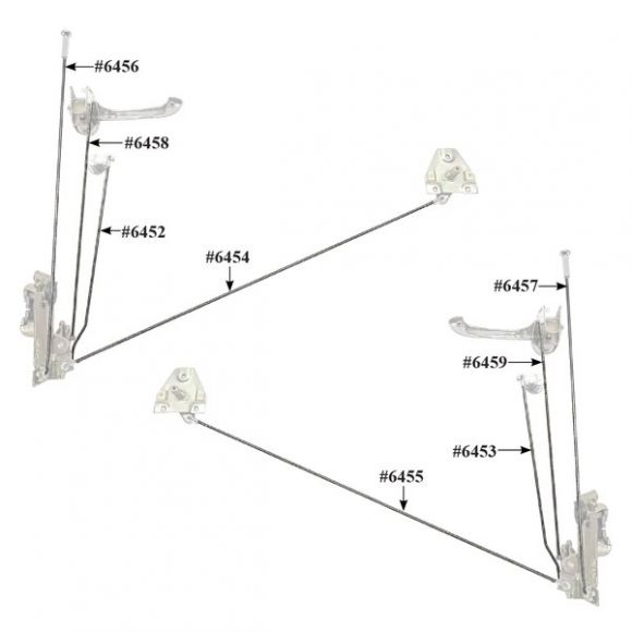 Door Latch Rod Kit | Both Doors, Low Key Hole | 1966 Ford Bronco Questions & Answers