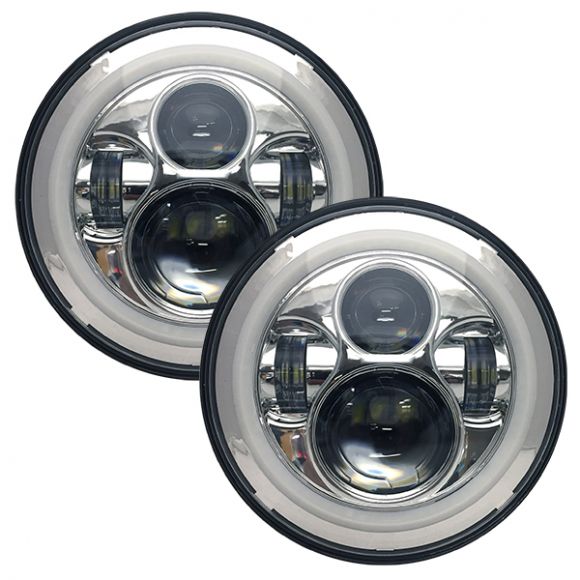 WH Revolution LED Headlights - Chrome w/Halo, 7" Round, 66-78 Ford Bronco Questions & Answers