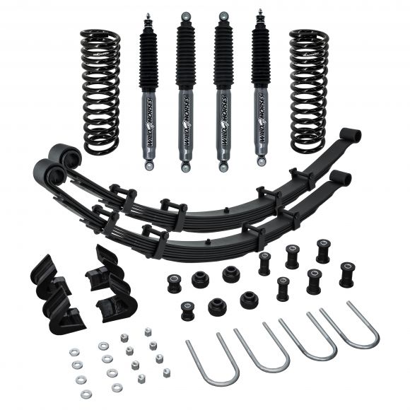 Purchased the 1-1/2 lift kit which direction for leaf spring mounting double leaf front or rear on 72  bronco
