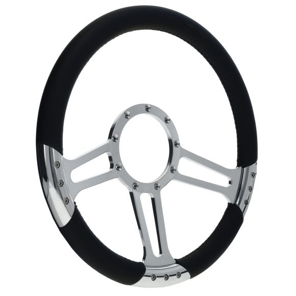 Mark S Billet Steering Wheel | Slotted 3-spoke | 14-inch Questions & Answers