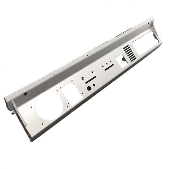 The picture does not show the radio cutout - does it come exactly as pictured without radio cutout?<br>Also, this is a newbie question, does the dash panel weld in or bolt on?  Thanks!