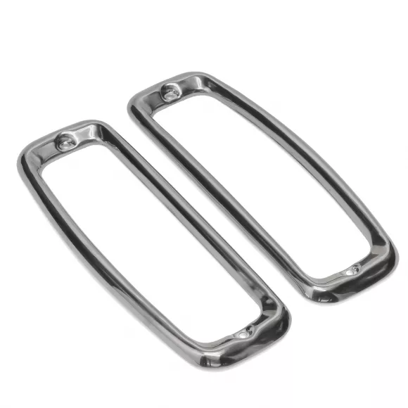 Tail Light Lens Bezels | Polished Stainless, PAIR | 66-77 Bronco, 64-66 Ford Truck Questions & Answers