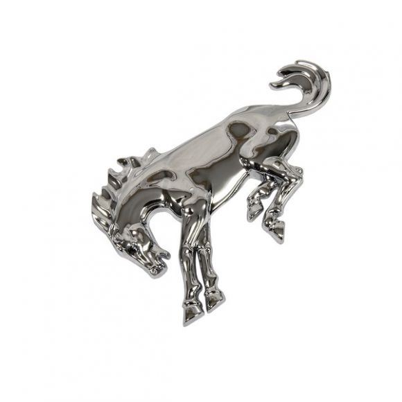Chrome Bucking Bronco Emblem | Adhesive Back | 4.5-in x 3-in Questions & Answers