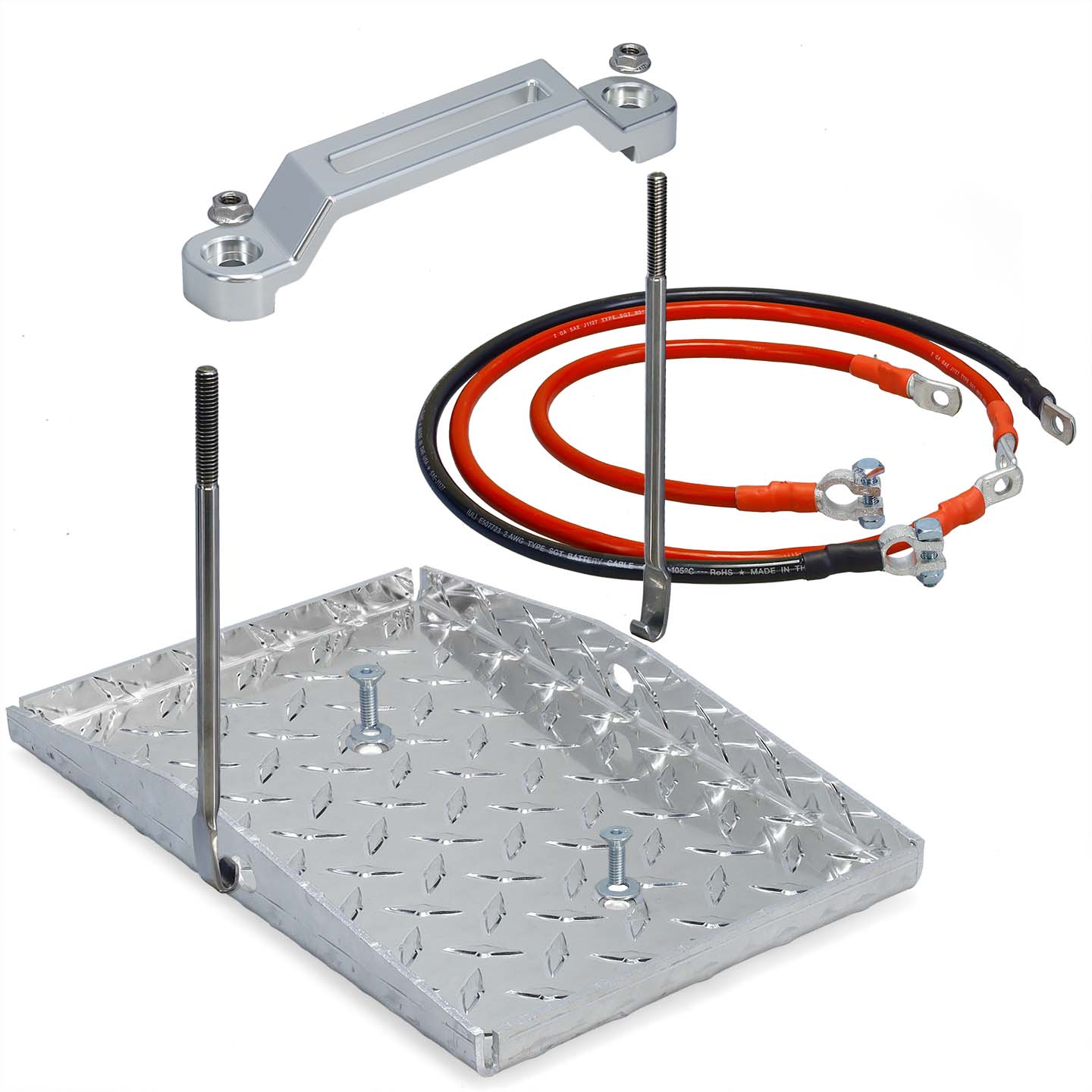 Battery Tray Kit w/Billet Hold Down, 66-77 Ford Bronco Questions & Answers