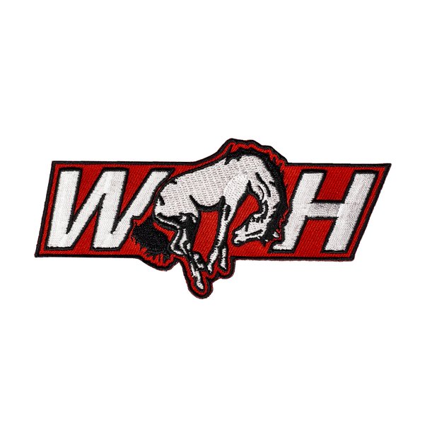 Wild Horses WH Bucking Bronco Iron-on Patch, Red Questions & Answers